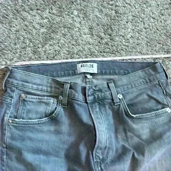 🎆Agolde Slim Fit Bedford Jean grey wash with distressing size 32 30 straight leg - Picture 12 of 12